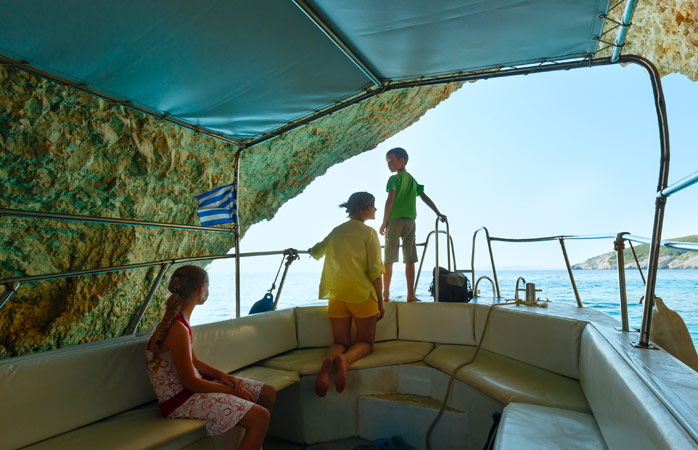 Let the kids play captain during your holiday in Zakynthos