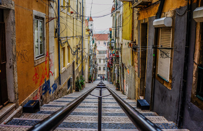 Meander through Lisbon's steep, colourful streets for some charming urban exploration