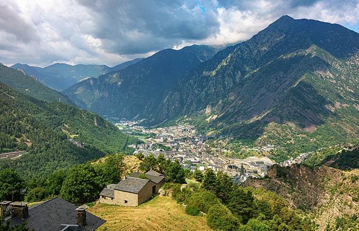 Good-looking Andorra La Vella in the Pyrenees 