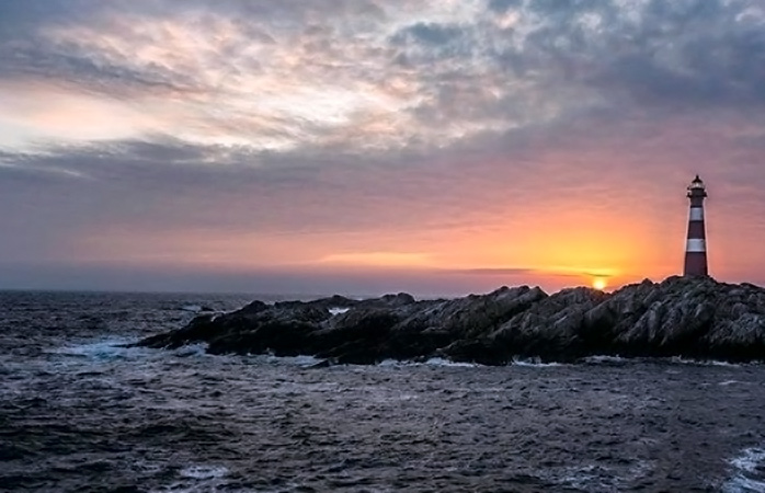 Take in the view from the Hellisøy Lighthouse on Fedje Island 