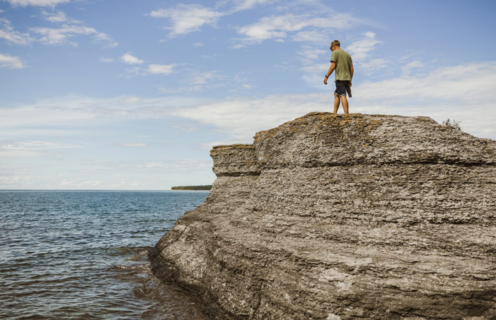 The limestone formations Byrums Raukar are a sight to behold