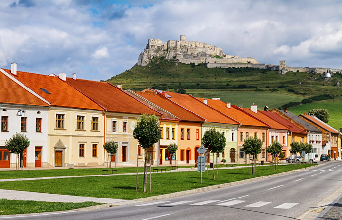 Spišské Podhradie is overlooked by Spiš Castle, one of Slovakia's most photographed spots