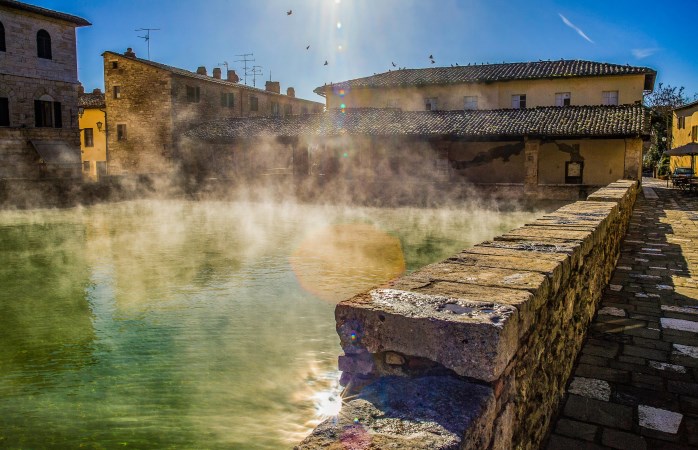 Jump in! Take a dip in the hot springs of Bagno Vignoni