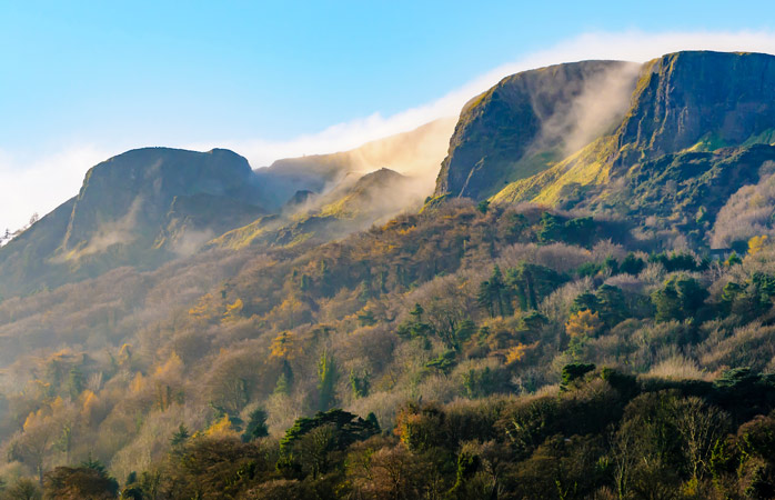 Cave Hill looming over Belfast