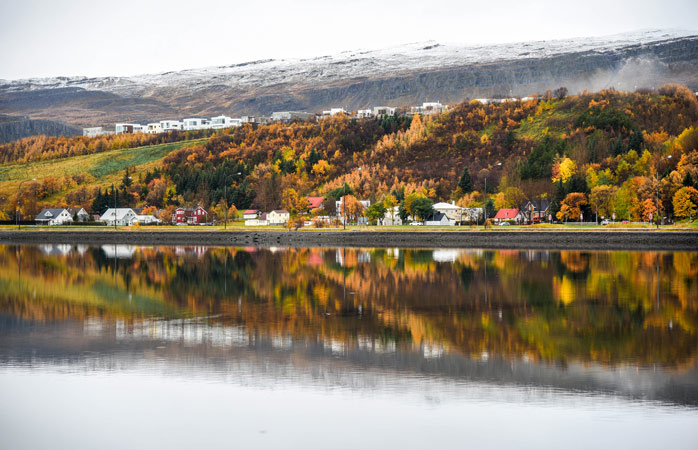 Autumn in Iceland's second-largest city, Akureyri