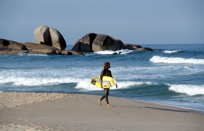 Sunbathe, surf, or chill on the 40 beaches around the island of Florianópolis, like here in Praia Mole