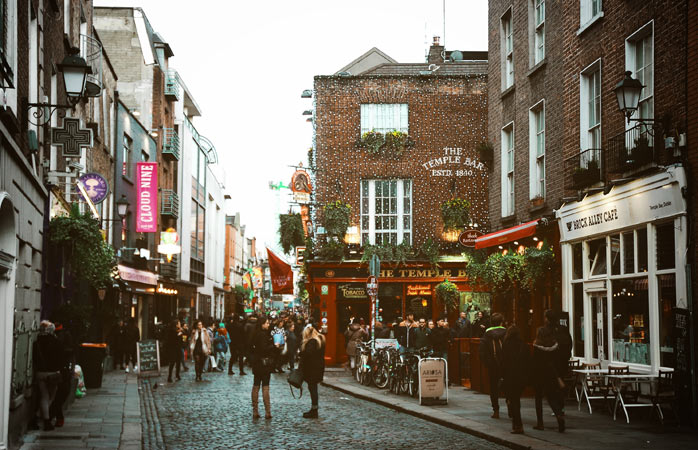 Dublin's wet and wild cultural centre, Temple Bar