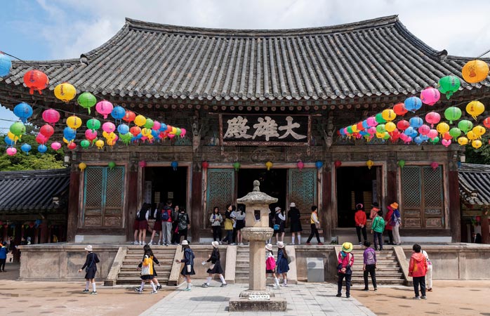 Bulguksa Temple, one of the most important relics in Gyeongju, and homes to numerous National Treasures