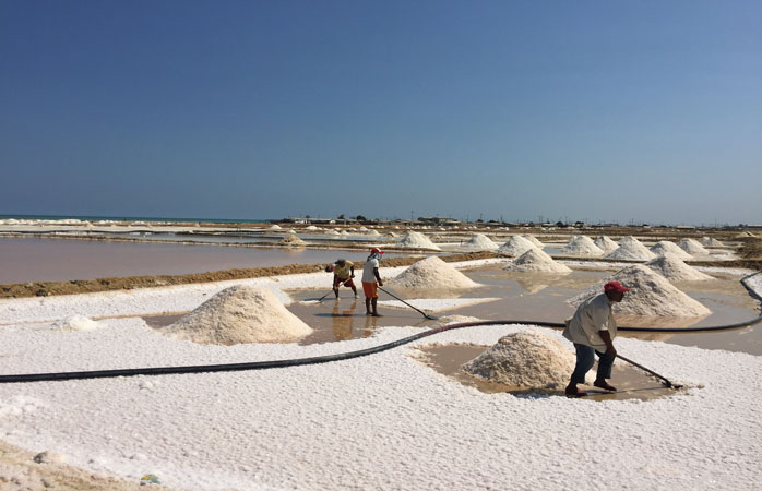 First stop in La Guajira: the salt mine in Urbia