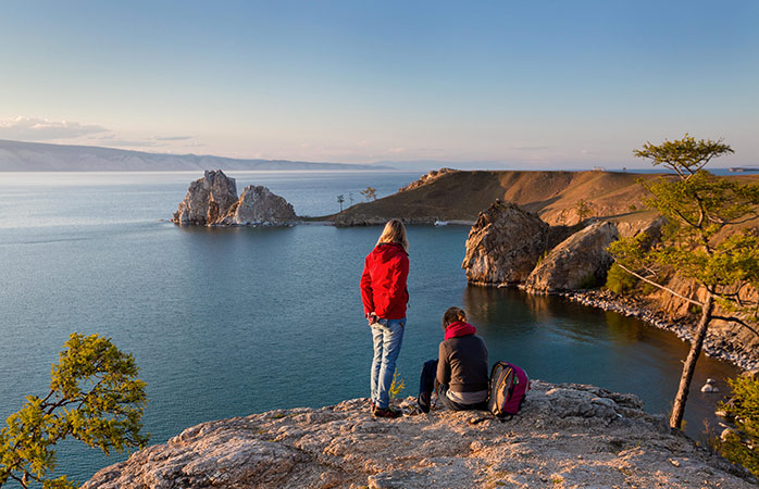Beautiful view of Olkhon Island on Lake Baikal