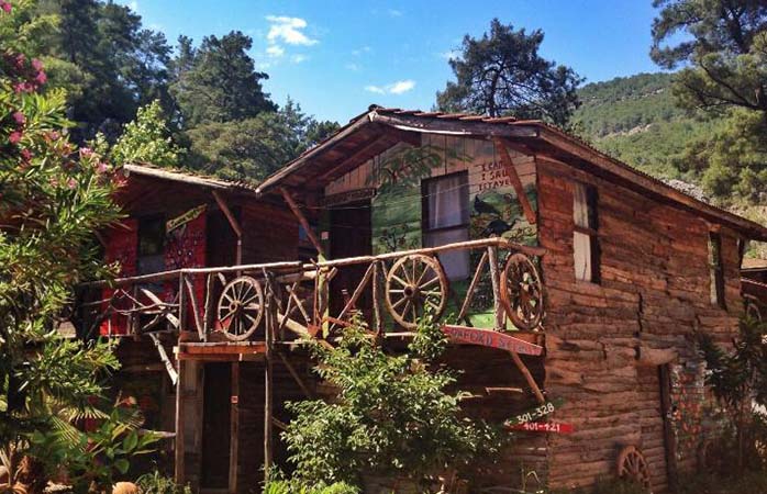 A typical suite at the Kadir Treehouses resort in Olympos, Turkey